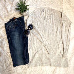 a.new day heather grey V-neck sweater